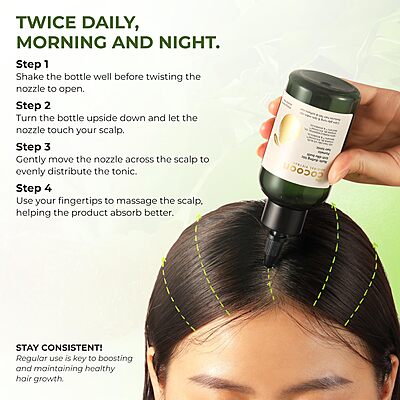 Non-greasy scalp tonic for healthy hair growth