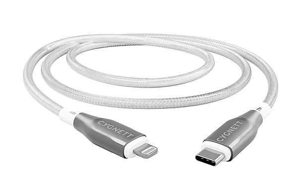 Armoured Lightning to USB-C Cable 1m - White