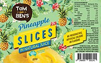 Tom & Ben's™ Pineapple Choice Slices Natural Juice 12x850gms