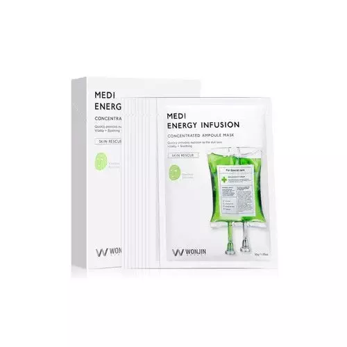 Applying WONJIN EFFECT sheet mask – hydrating treatment for dry skin