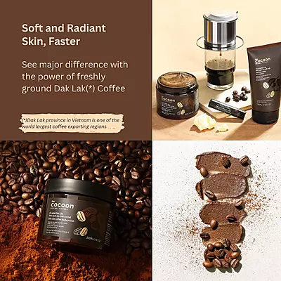 Gentle coffee-based body polish for radiant skin