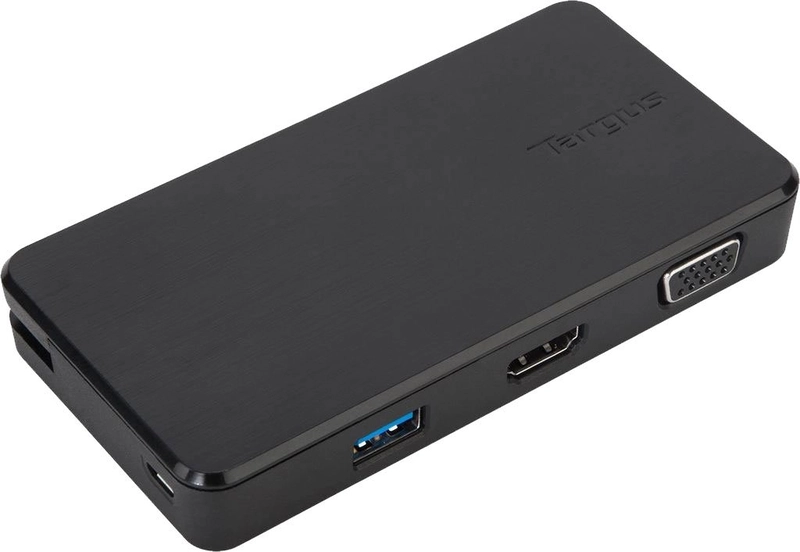 Targus USB 3.0 & USB-C Dual Travel Dock Connects 2 monitors, 1x HDMI 1x VGA, Supports Projectors and HDTVs, PCs, Macs, and Android Devices