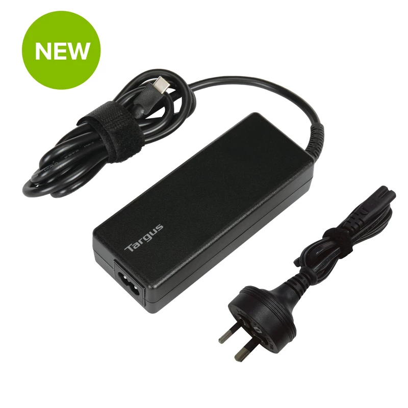 Targus 65W USB-C Charger Power Delivery Charge USB-C Laptop Tablet Mobile Phone Built-in Power Supply Protection 1.8M Cable 2yrs wty