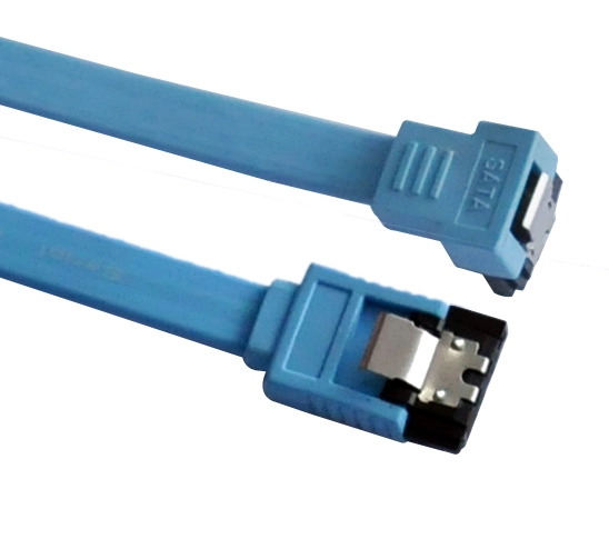 Astrotek SATA 3.0 Data Cable 50cm Male to Male 180 to 90 Degree with Metal Lock 26AWG Blue LS