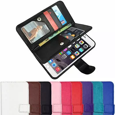 Tachh Leather-Like Wallet/Magnetic Phone Case For iPhone 6/6S/7/8 Plus - Black