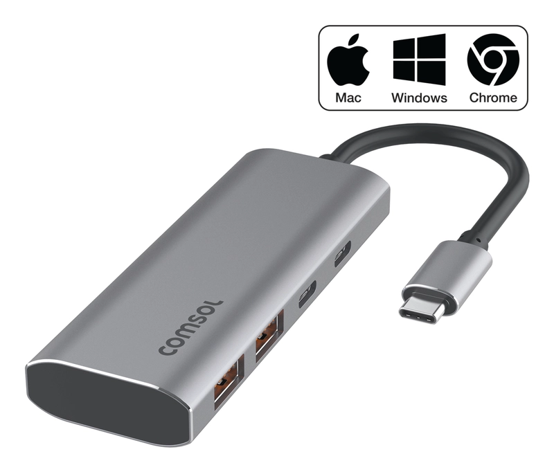 mbeat USB-C to 4-Port 3.0 Hub - Black