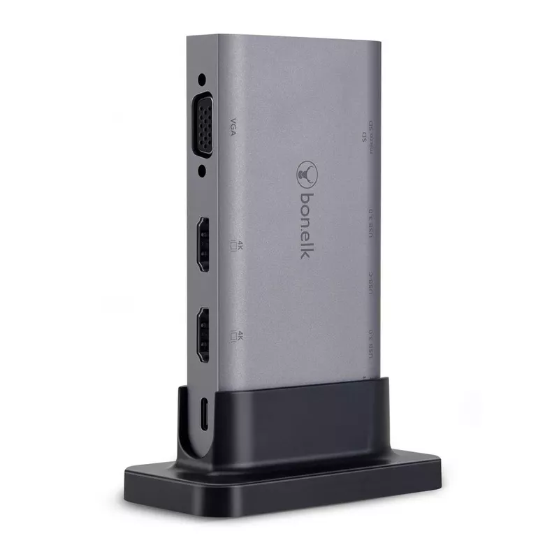 Bonelk Desktop Series 9 in 1 USB-C Multiport Hub (Space Grey)