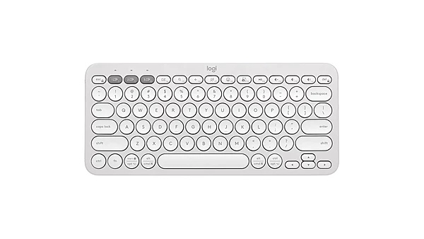 Logitech Pebble Keys 2 K380S Slim - minimalist BluetoothÂ® Wireless Keyboard with customizable keys (Tonal White)