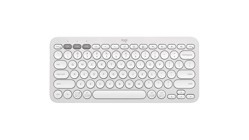 Logitech Pebble Keys 2 K380S Slim - minimalist BluetoothÂ® Wireless Keyboard with customizable keys (Tonal White)