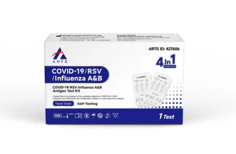 Single AHPC COVID-19/RSV//FLU A&B Antigen Combo Rapid Test Kit (4 in 1)