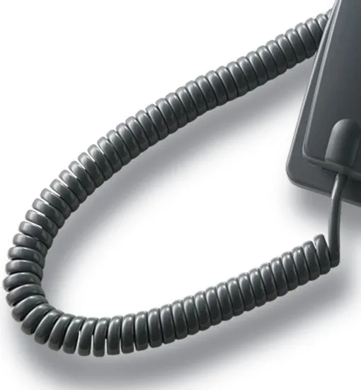 DKPCCORD – Curly Cord to suit Aristel DV/AV Series Handsets | Charcoal