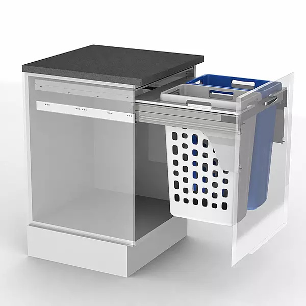 LAUNDRYHAMPER 600mm cabinet /DUAL35LT/DWD