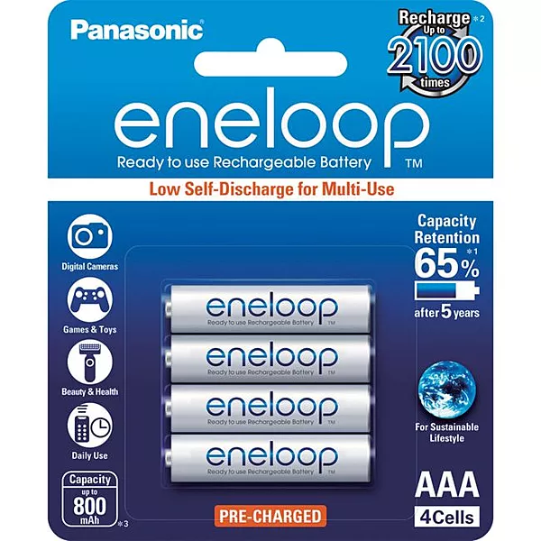 Eneloop rechargeable AAA battery 4 Pack