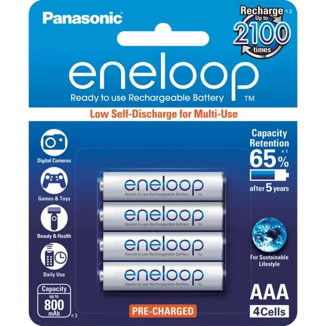 Eneloop rechargeable AAA battery 4 Pack