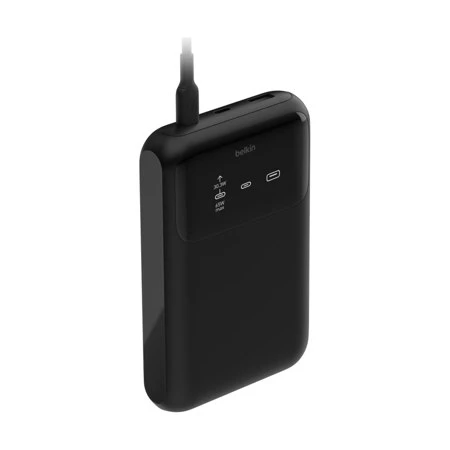 Belkin BoostCharge Pro Laptop Power Bank 20K (3 Port) - Black(BPB020BTBK), 1xUSB-C, 2xUSB-A, 5cm USB-C to USB-A Cable, 65W Total Power, 2 Years Warranty