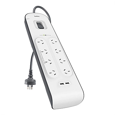 Belkin 8-Outlet USB Surge Protector/Power Board (2.4A)