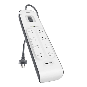 Belkin 8-Outlet USB Surge Protector/Power Board (2.4A)