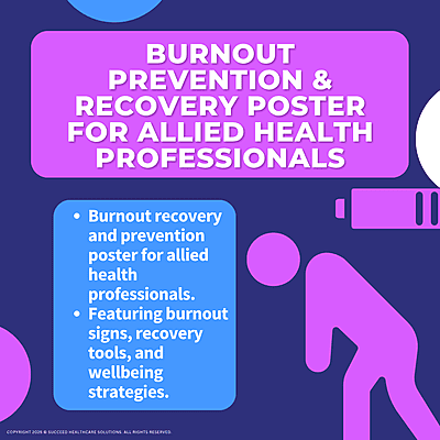 Burnout Prevention & Recovery Poster for Allied Health Professionals