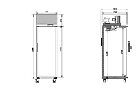 Single Glass Door Upright Fridge/CRT24-1SG