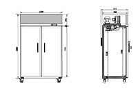 Double Door Upright Freezer/CFT48-2