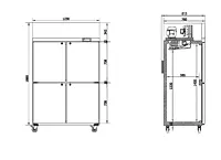 4-Door Upright Fridge/CRT48-4