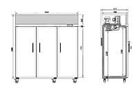 Dual Compressor Three Door Upright Freezer/CFT72-3