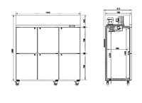 6-Door Upright Fridge/CRT-72-6