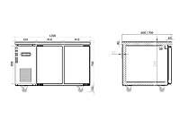 Under Bench Fridge 1200mm/CUR12-2