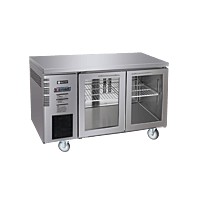 Under Bench Glass Door Fridge 1200mm/CUR12-2SG-600(600mm depth)