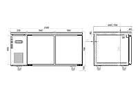 Under Bench Freezer 1500mm/CUF15-2-600 (600mm depth)