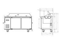 Sandwich Prep Fridge 1500mm/CUR15-2SD