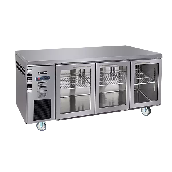 Under Bench Glass Door Fridge 1800mm/CUR18-3SG