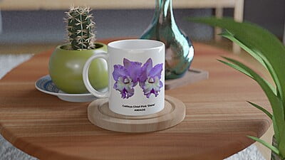 Cattleya Chief Pink 'Diana' Orchid Coffee Mug