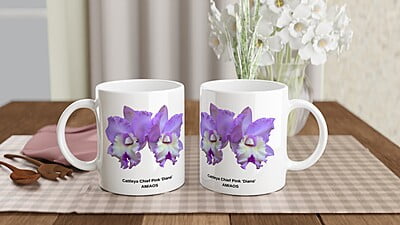 Cattleya Chief Pink 'Diana' Orchid Coffee Mug