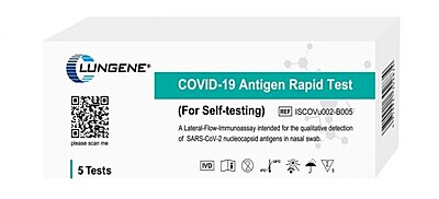 Clungene Covid-19 Rapid Antigen Self Test Nasal Swab 5 Pack