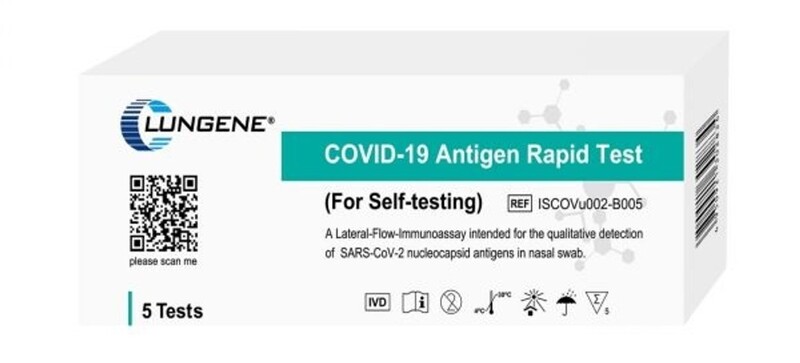 Clungene Covid-19 Rapid Antigen Self Test Nasal Swab 5 Pack