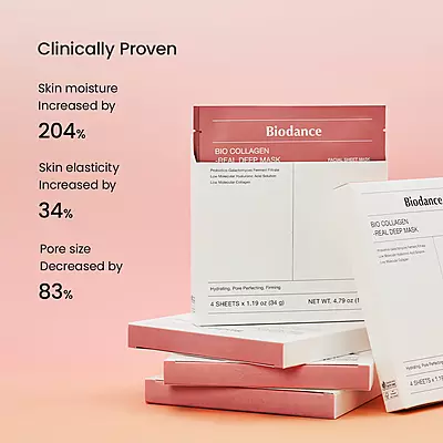 Visible improvement in skin firmness and hydration after using BIODANCE collagen mask
