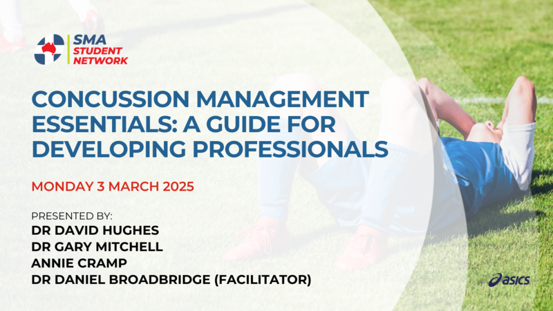WEBINAR: Concussion management essentials: A guide for developing professionals WEBINAR: Concussion management essentials: A guide for developing professionals