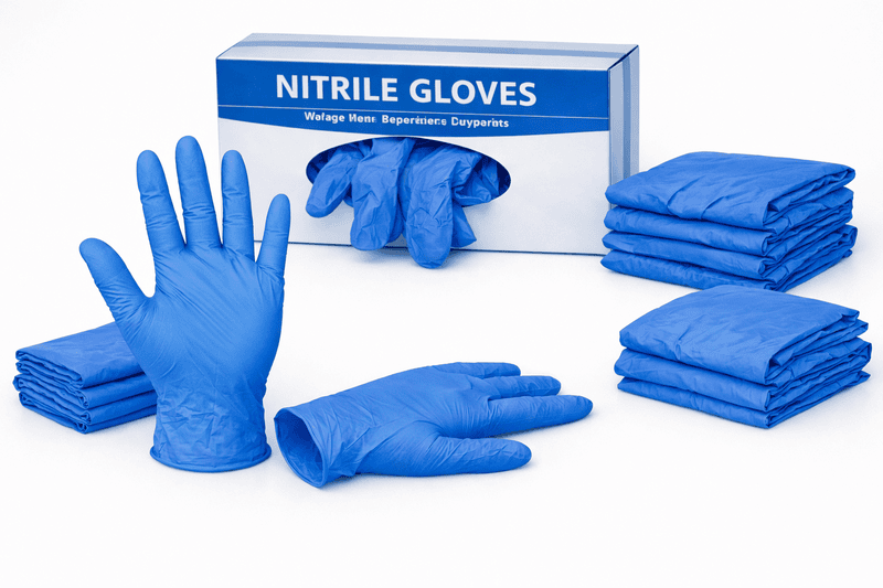 Nitrile Gloves Large Blue - Powder Free, Disposable 100Gloves/Box