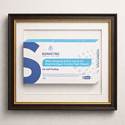 1P Sonictec 4 in 1 Test RSV, Covid-19,Influenza A&B Antigen Single Test kit