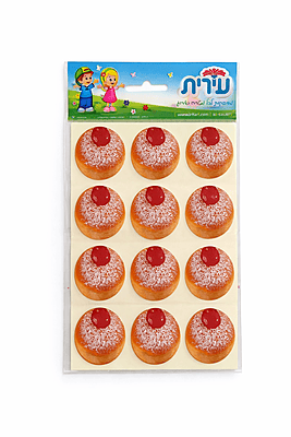 Chanukah Sufganiot Stickers (Hanukkah Donuts)