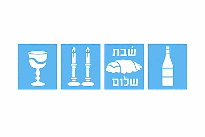 Shabbat Stencil Set (4 Pack)