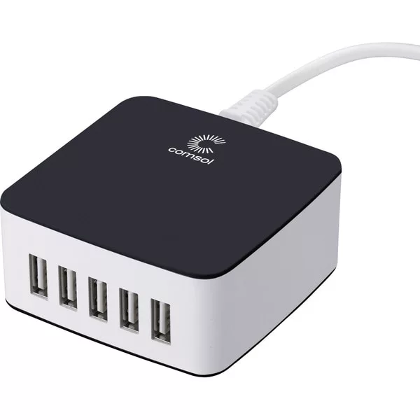Comsol 5 Port USB Desktop Charger 7.8A/39W