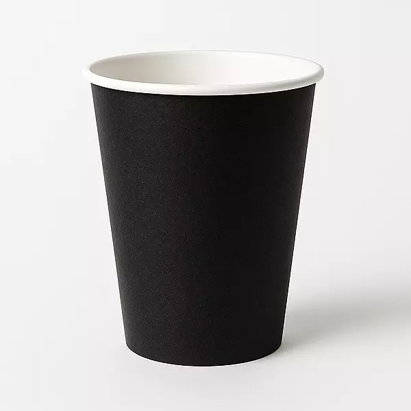 Paper Cups Single Wall Black 90mm, 50pcs