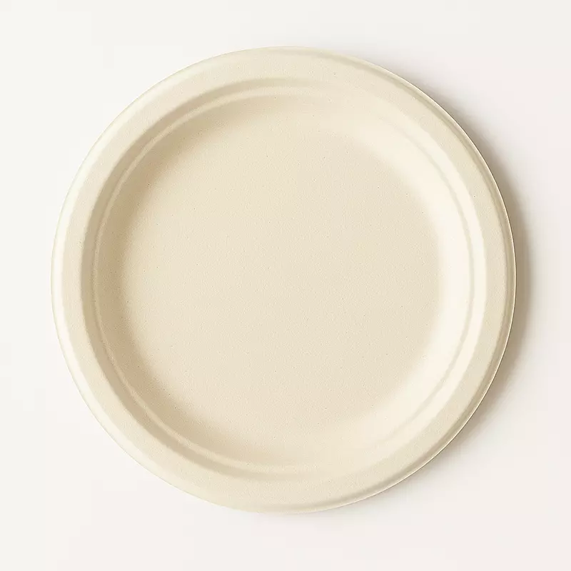 Sugarcane Round Plates, 50pcs