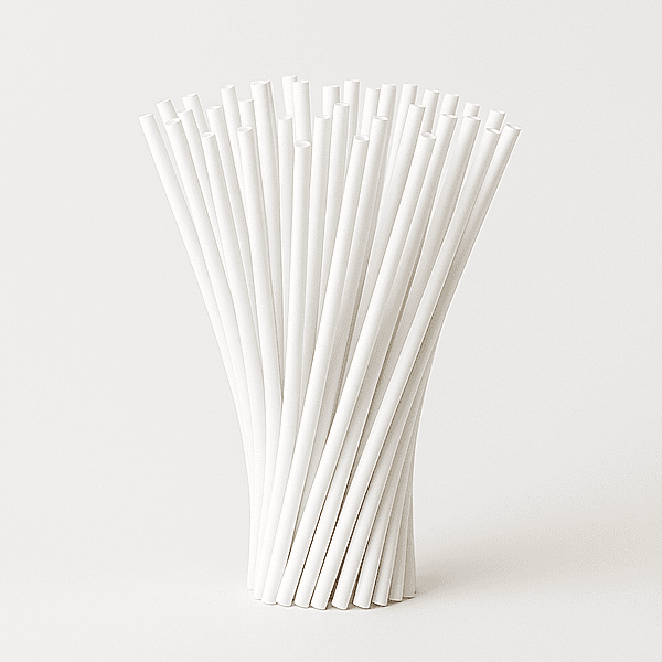 Cocktail Straw White, 250pcs