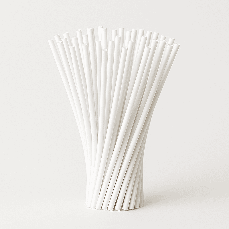 Cocktail Straw White, 250pcs
