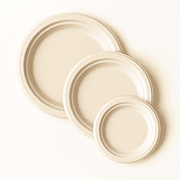 Sugarcane Round Plates, 50pcs