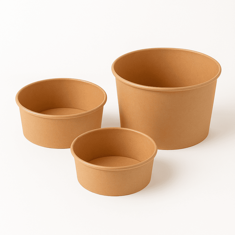 Kraft Paper Bowl 180mm, 50pcs/unit
