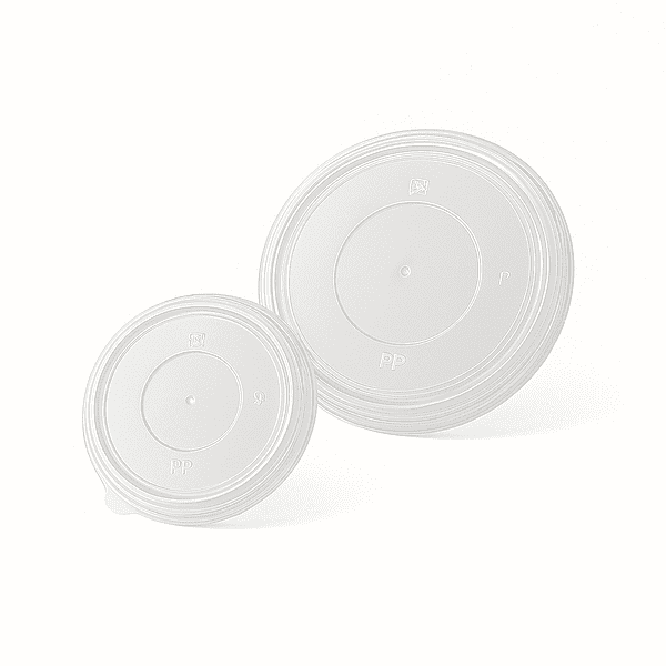 Kraft Paper Bowl PP Lids, 50pcs/unit